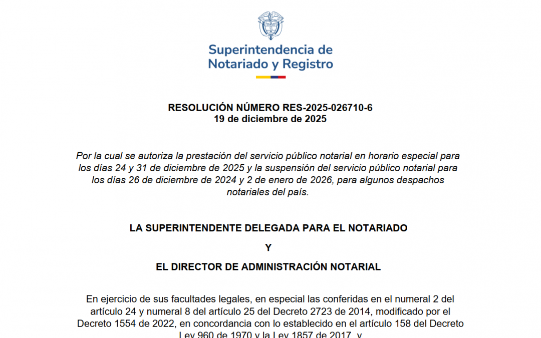 RESOLUCIÓN NÚMERO RES-2025-026710-6